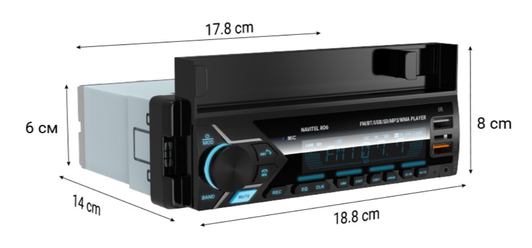 Navitel RD6 autorádio s Bluetooth & hands-free
