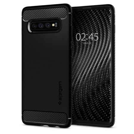 Obrázok Spigen Rugged Armor Black Samsung Galaxy S10 (605CS25800)