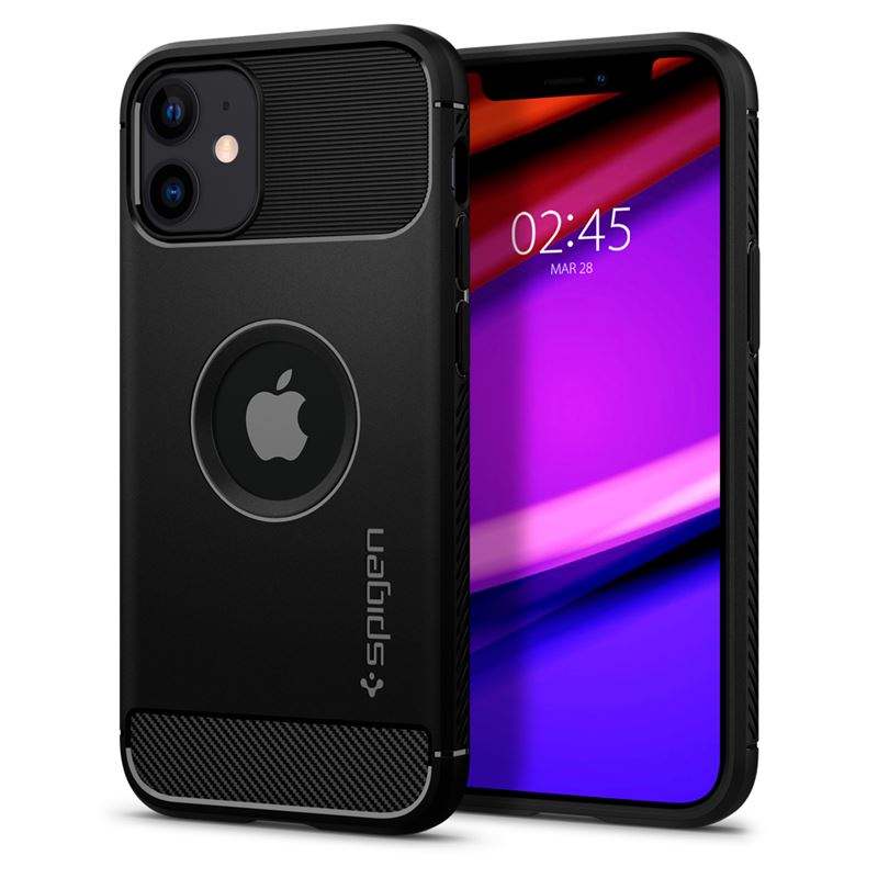 Obrázok Spigen Rugged Armor Black iPhone 12 mini (ACS01743)