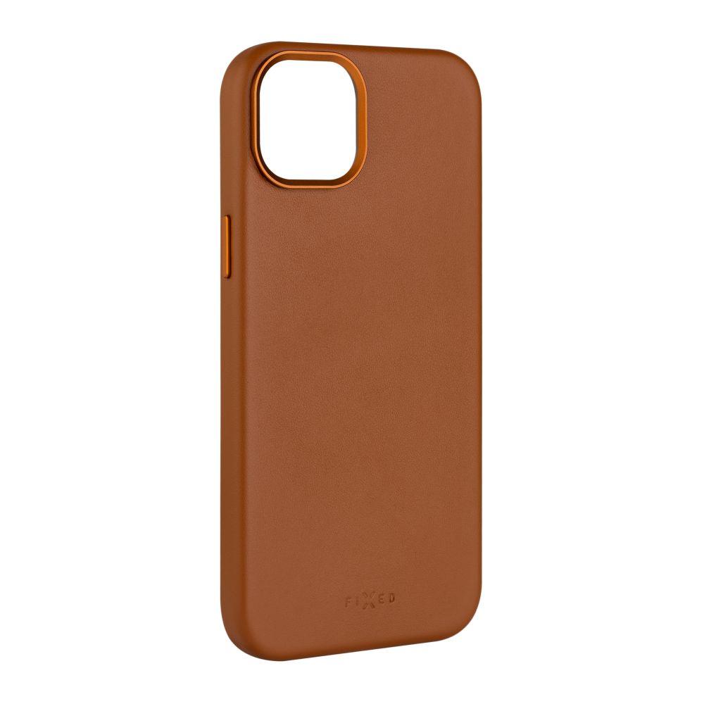 FIXED MagLeather kožený kryt iPhone 14, hnědý