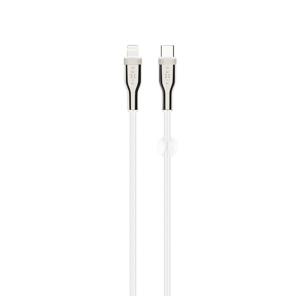 FIXED Opletený kabel USB-C/Light., 1.2m