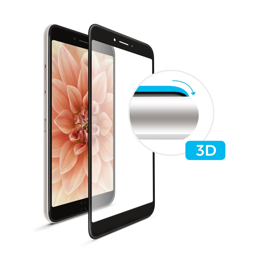 3D sklo FIXED iPhone 7/8/SE (2020), plné lepení, černé