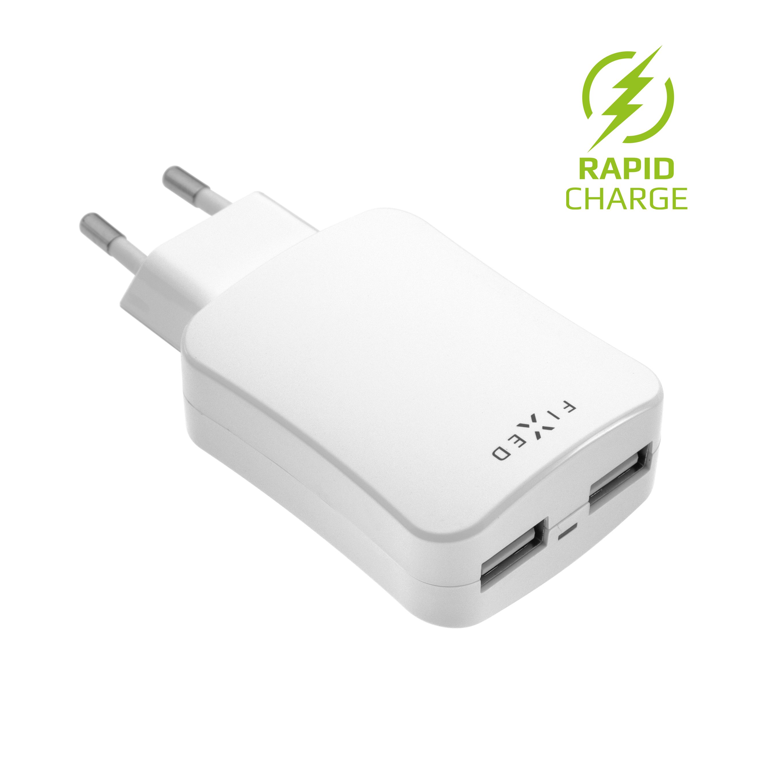 Obrázok FIXED 2x USB, 24W (FIXC-2U-WH) biela