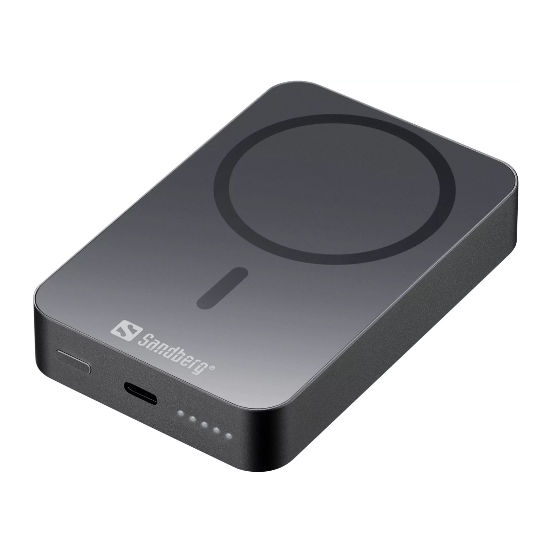 Sandberg Mag Wireless Powerbank 10000 mAh ALU, černá