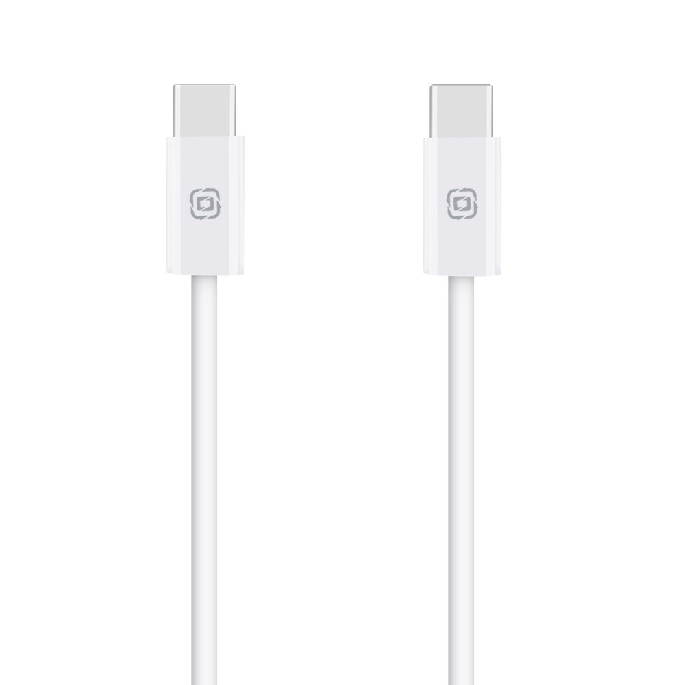 OBAL:ME Super Fast USB-C/USB-C Pletený kabel 100W 1m White