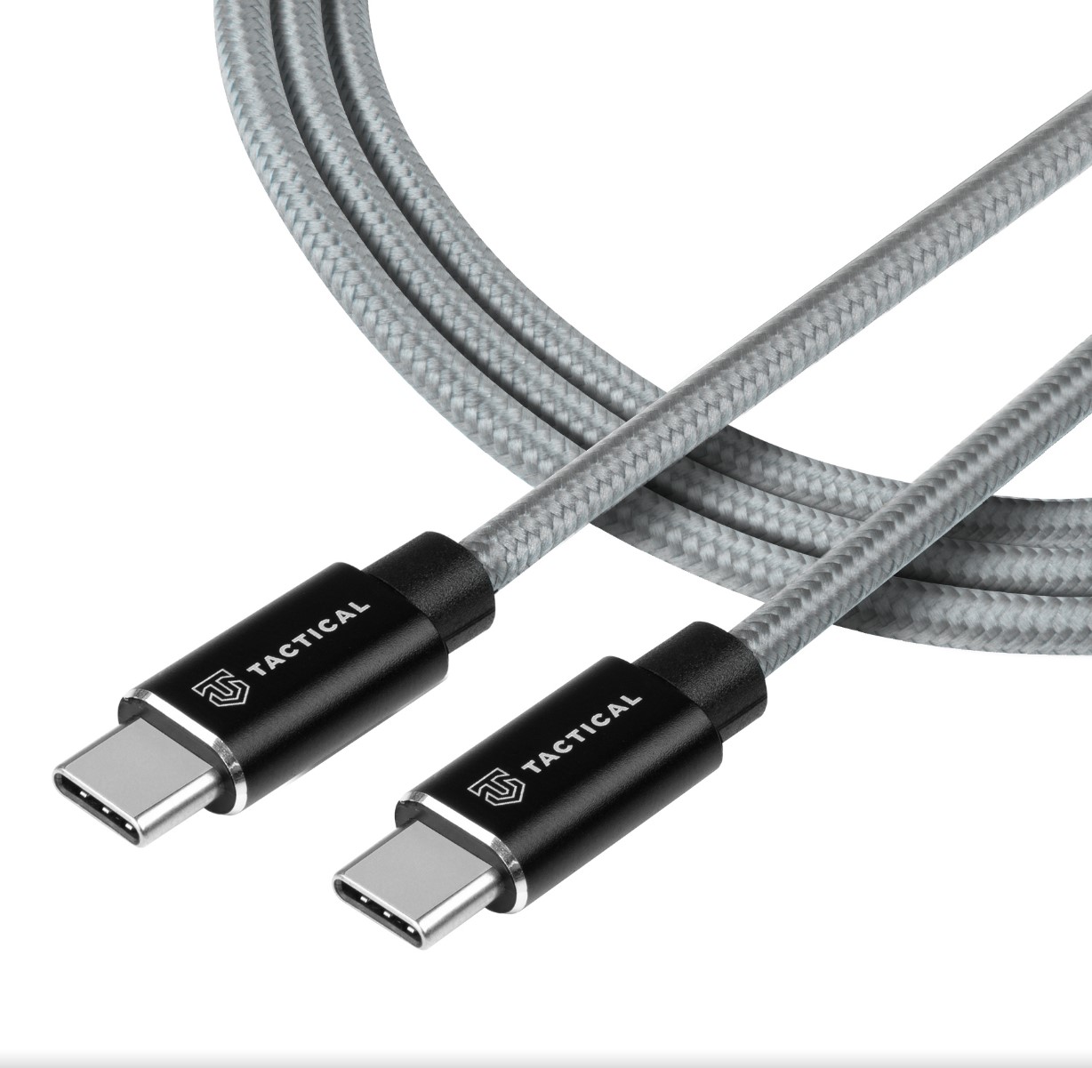 Tactical Fast Rope Aramid Cable USB-C/USB-C 100W 20V/5A 2m Grey