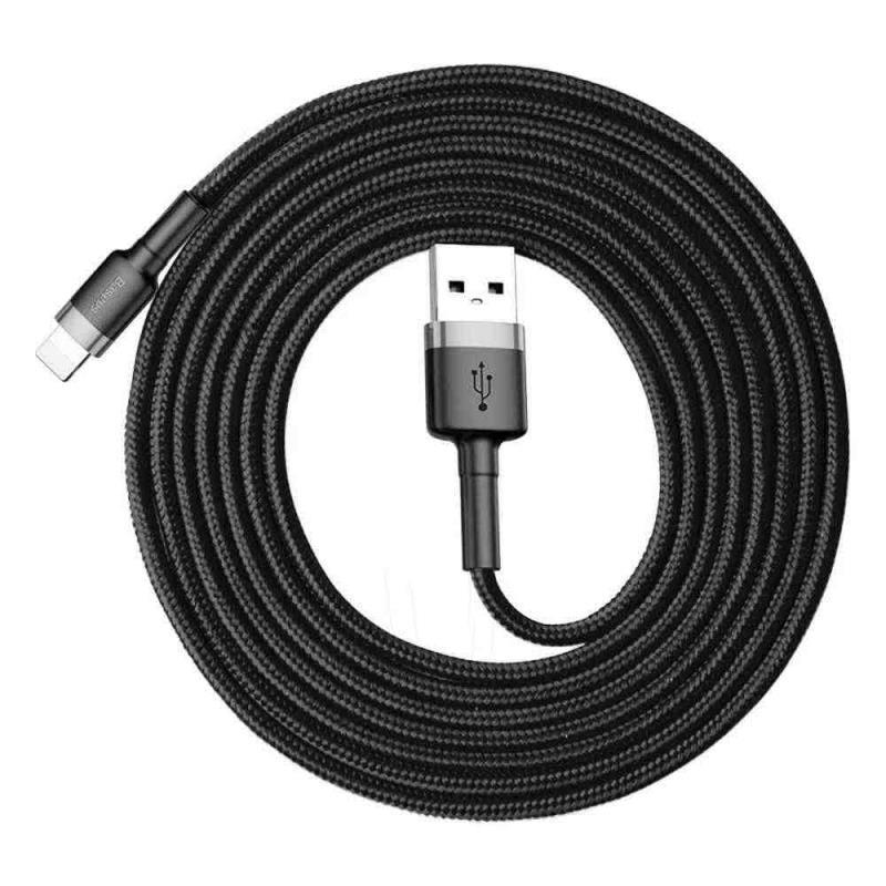 Baseus datový kabel Cafule Lightning 2m 1,5A šedo-černý