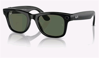 Meta Ray-Ban Wayfarer, AI brýle, Shiny Black, G15 Green