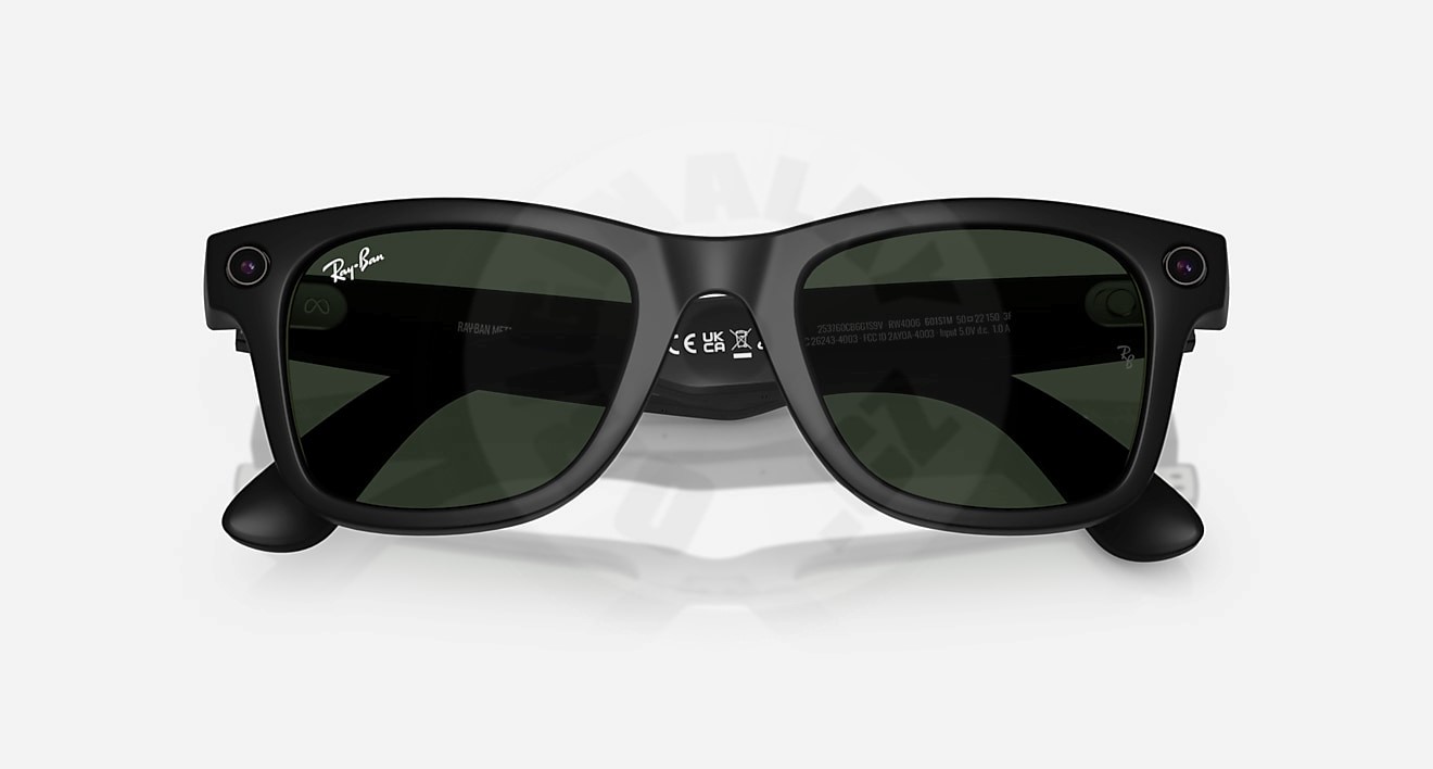 Meta Ray-Ban Gen1 Wayfarer - Matte Black/Clear to Graphite Green Transitions