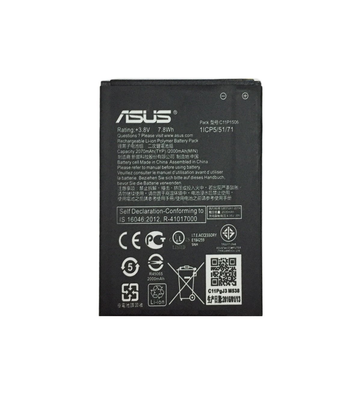 Obrázok Asus C11P1506 Original Baterie 2070mAh Li-Pol (Bulk)