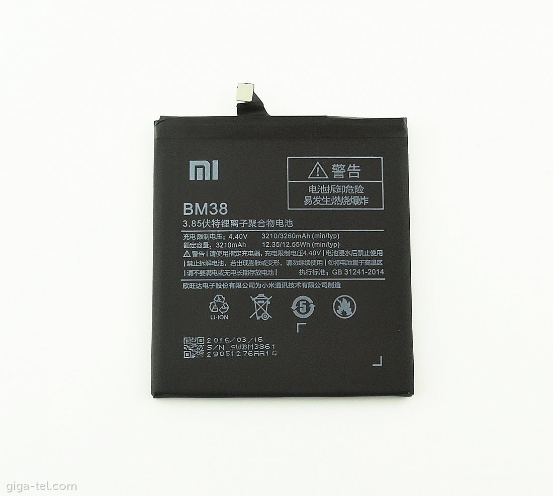 Obrázok Xiaomi BM38 Batéria Xiaomi Mi4S BM38 3260mAh Li-Ion (Bulk)