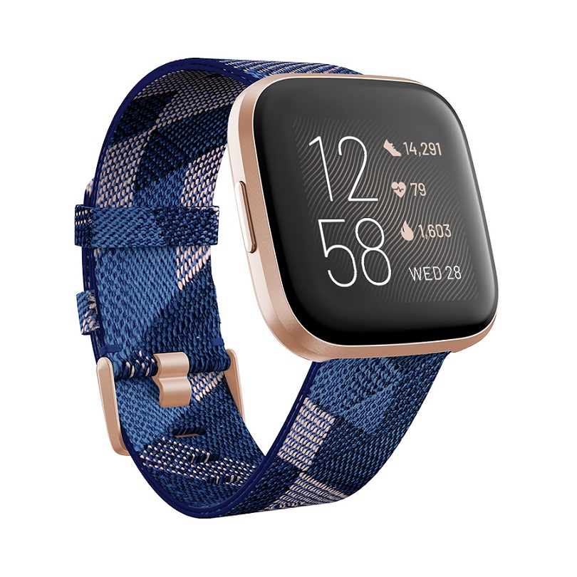 Obrázok Fitbit Versa 2 Special Edition (NFC) - Navy & Pink Woven (FB507RGNV)