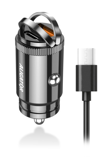 Aligator Power Delivery 30W, USB-C + USB-A, USB-C/USB-C kábel / CHPD0007