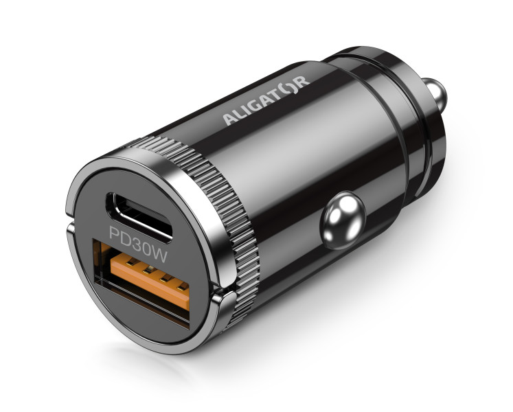 Aligator Power Delivery 30W, USB-C + USB-A, USB-C kábel pre iPhone / iPad / CHPD0008