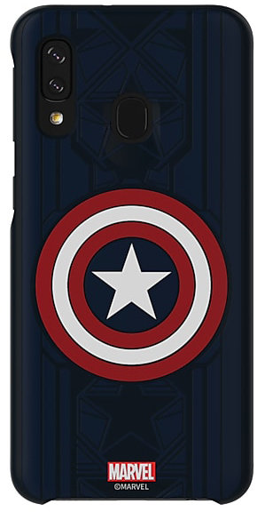 Obrázok Samsung Smart Cover Captain America pro Galaxy A40 (GP-FGA405HIBLW) modrý