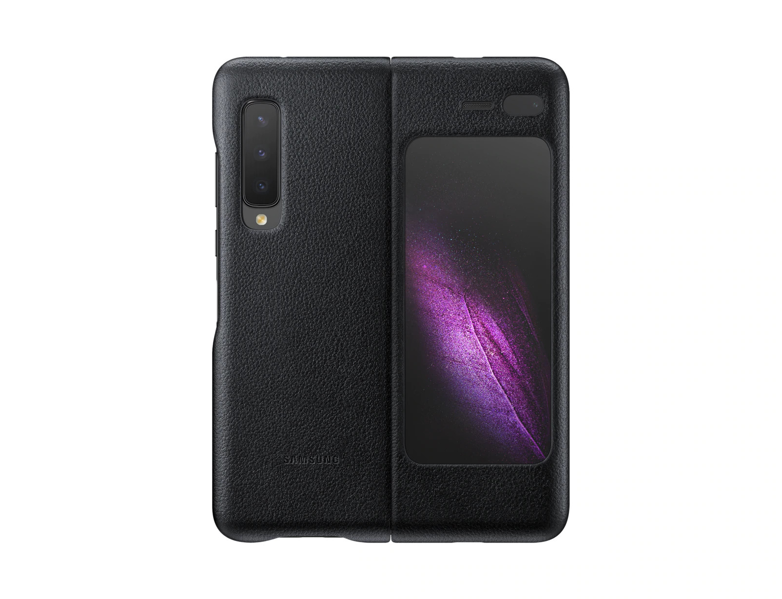 Obrázok Samsung Leather Cover pro Galaxy Fold (EF-VF900LBEGWW) čierny