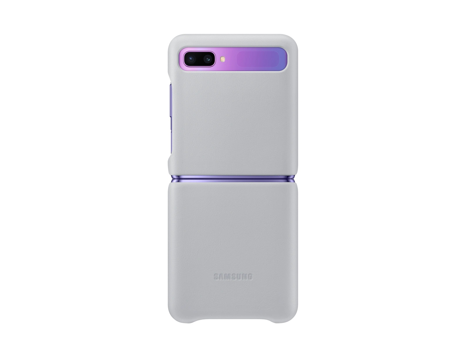 Obrázok Samsung Leather Cover pro Galaxy Z Flip (EF-VF700LSEGEU) strieborný