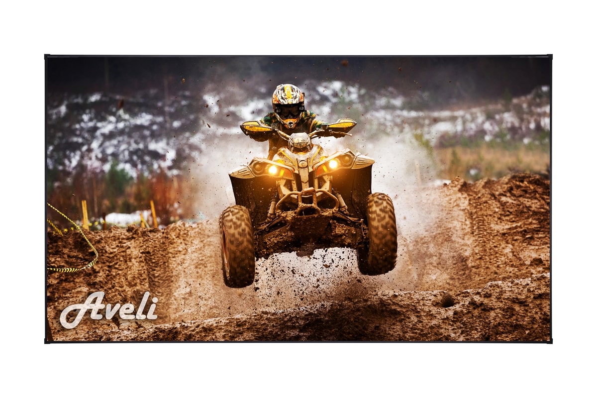 Plátno AVELI PREMIUM,pevný rám,black,221x124(16:9)