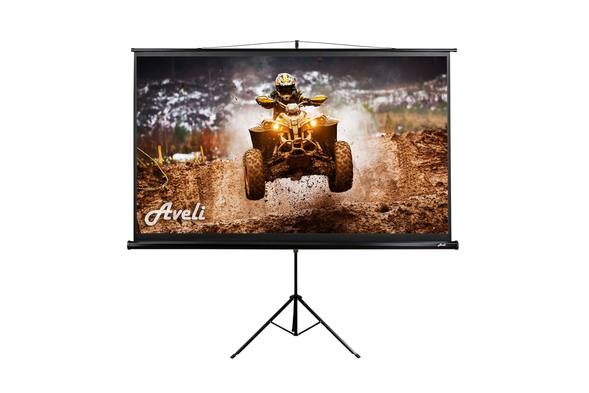 Projekční plátno AVELI stativ, 265x149cm (16:9) 120'', černý tubus