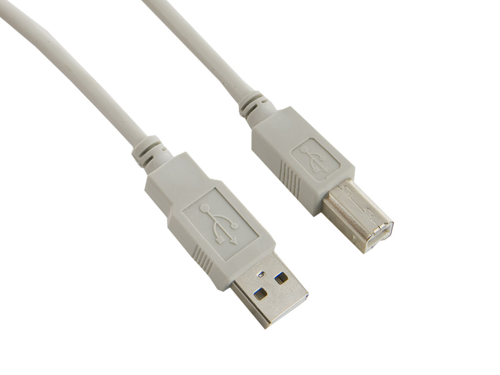 Obrázok 4World Kabel USB 2.0 AM-BM 5.0m Gray 09558