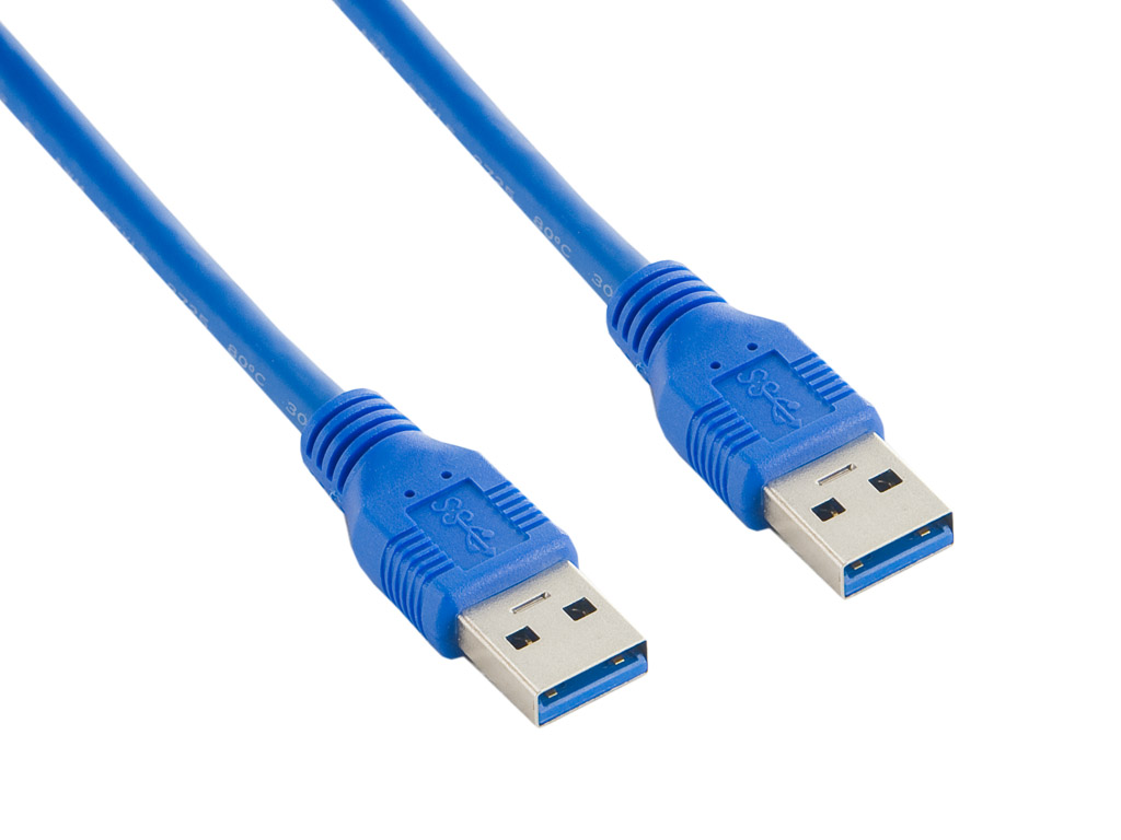 Obrázok 4World Kabel USB 3.0 AM-AM 0.5m Blue 08936