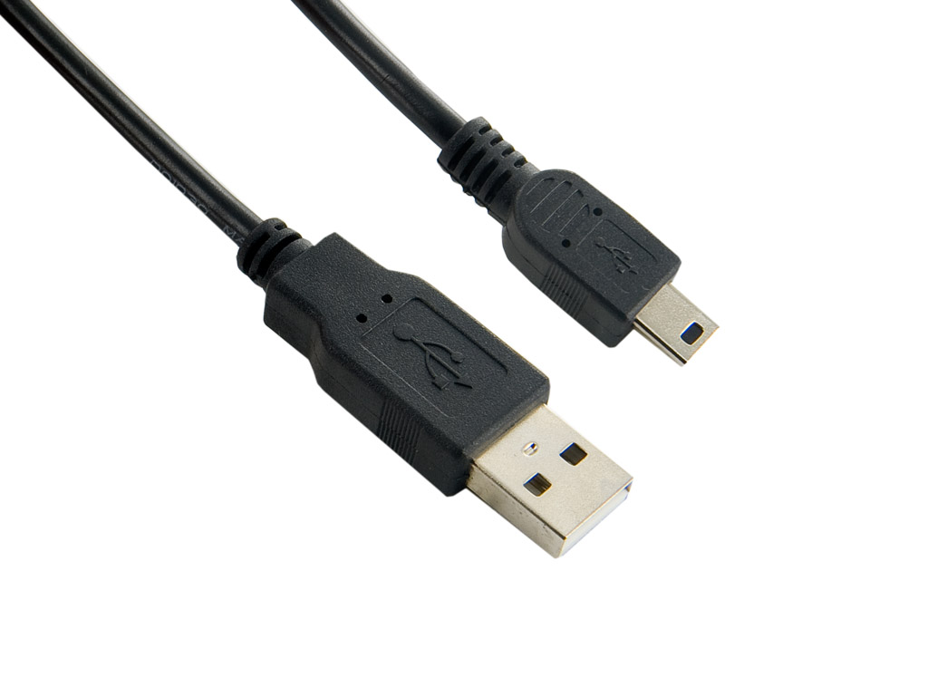 Obrázok 4World Kabel USB 2.0 AM-Mini BM 0.8m Black 07601