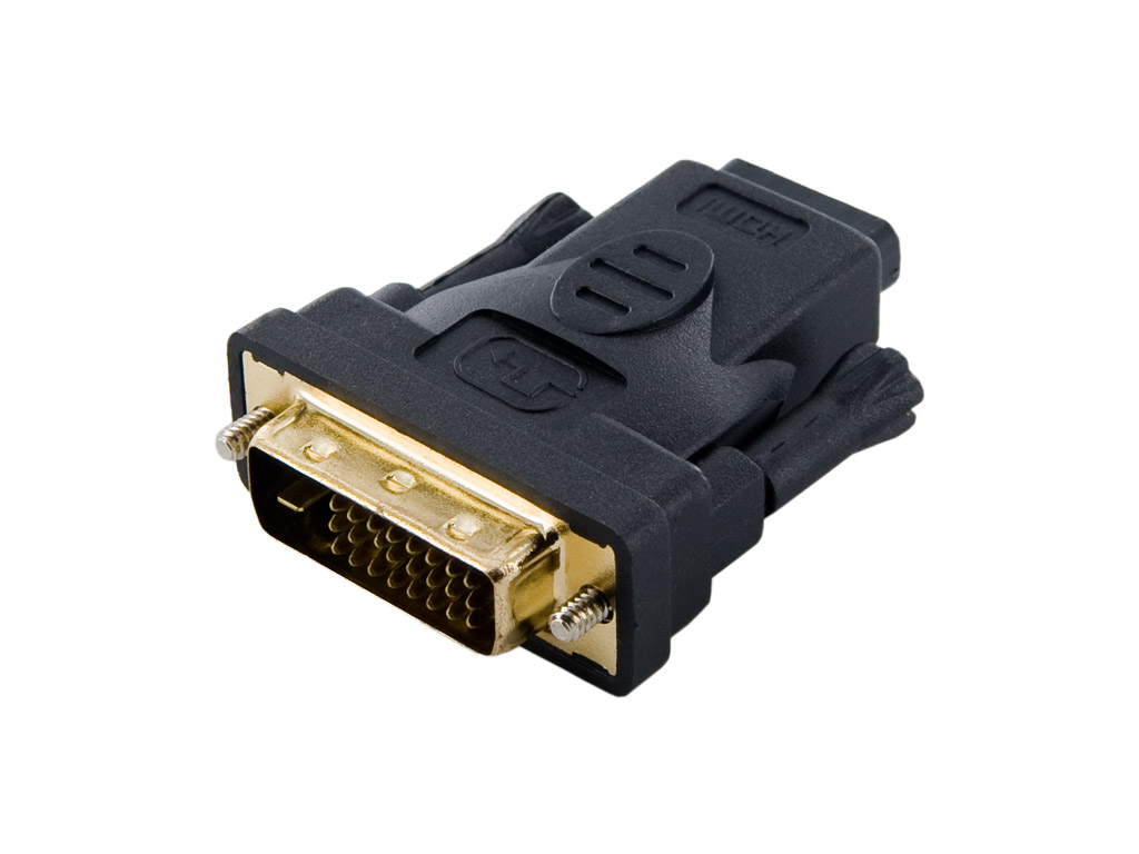 4World Adaptér DVI-D 24+1M - HDMI F Black