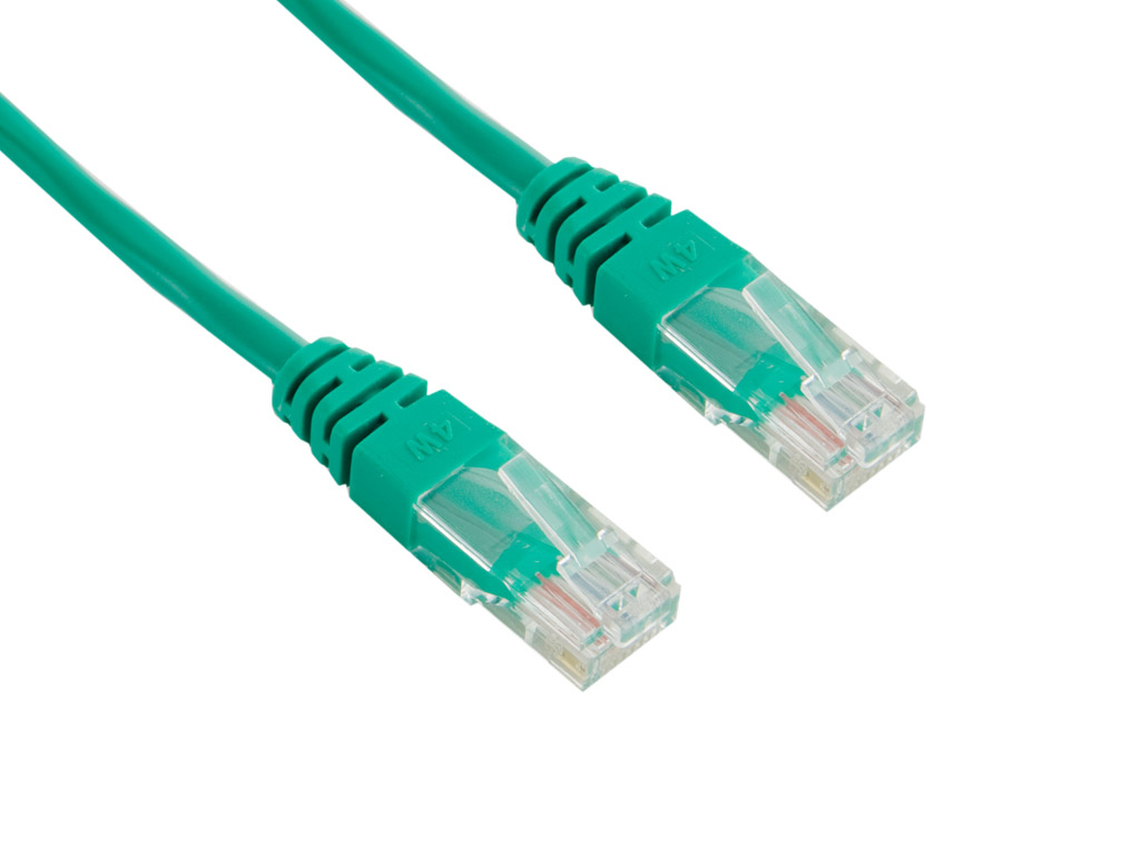 Obrázok 4World Patch kabel RJ45 Cat5 UTP 5.0m Green 04726