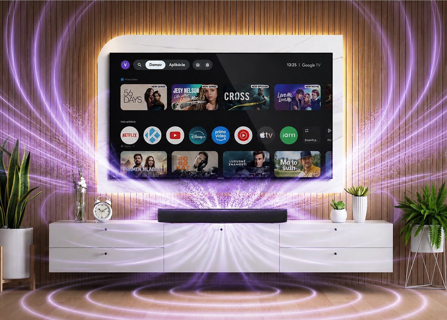 MECOOL Soundbar s Google TV + Subwoofer + 2x repro