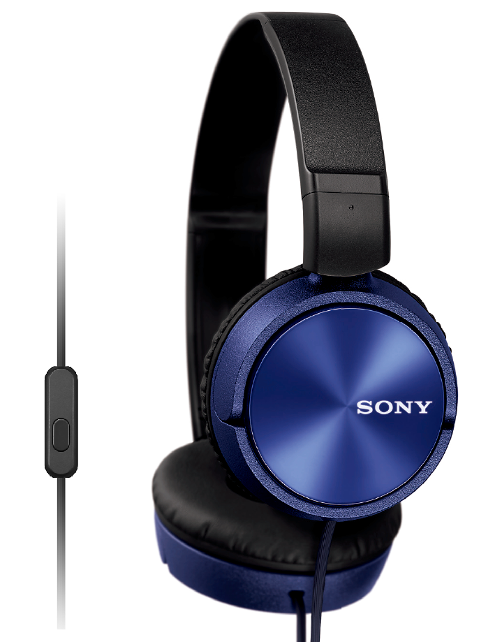 SONY sluchátka MDR-ZX310AP, handsfree, modré