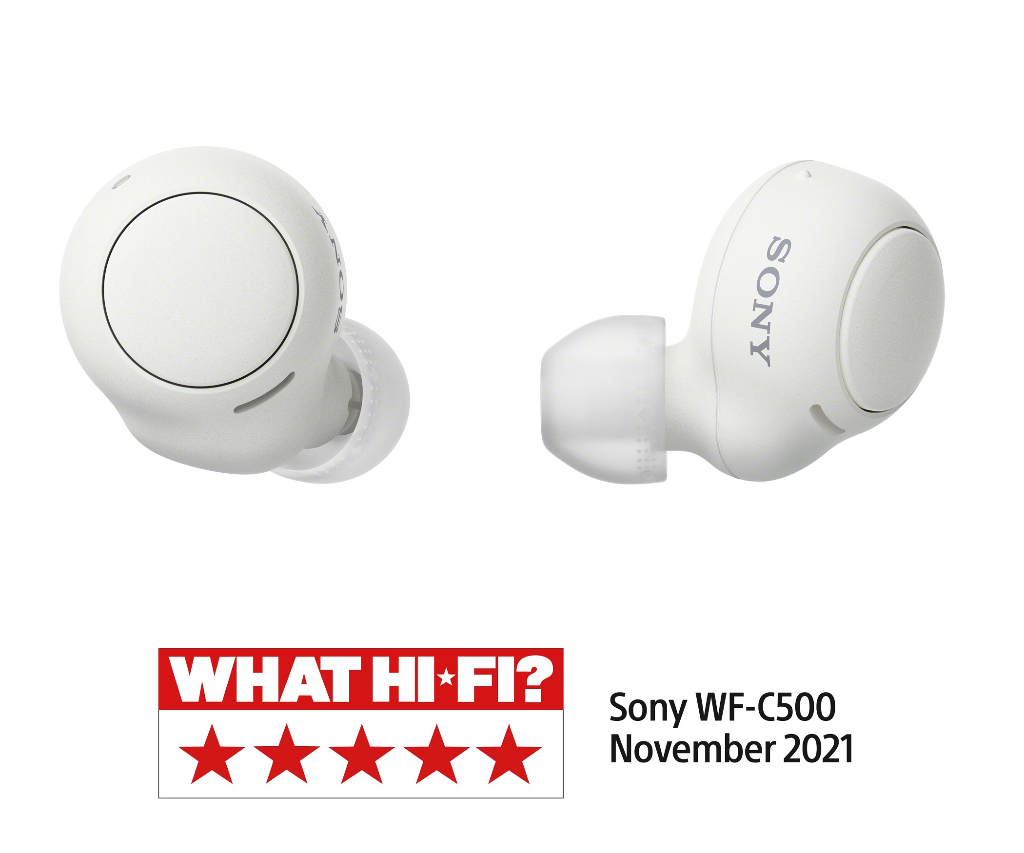 Sony True Wireless WF-C500,bílá