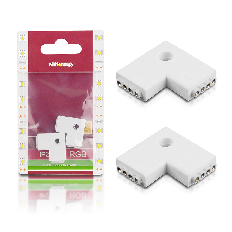 Obrázok WE Spojka RGB LED pásku L 2x4PIN F 2ks