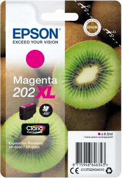 Obrázok Epson originál ink C13T02H34010, 202 XL, magenta, 8.5ml, Epson XP-6000, XP-6005