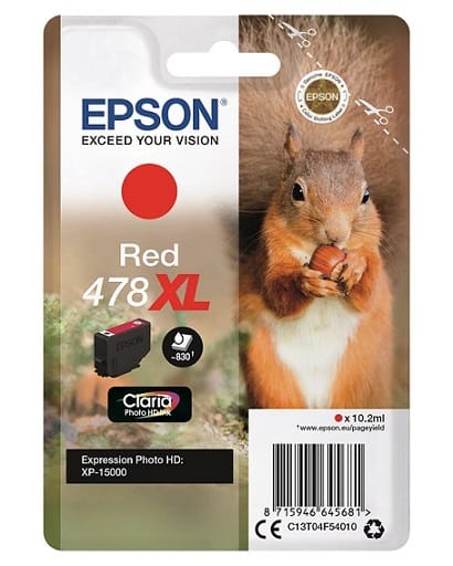 Obrázok Epson Singlepack Red 478XL Claria Photo HD Ink C13T04F54010