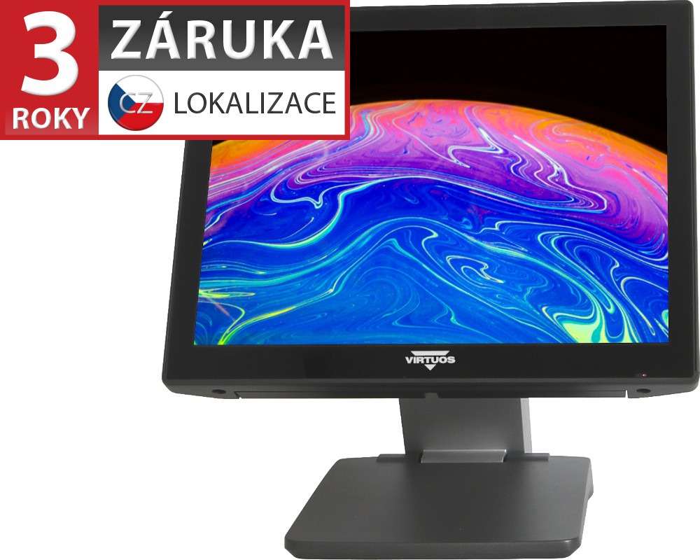 AerXPOS PP-9735L, 15'' 4:3 LCD LED, šedý