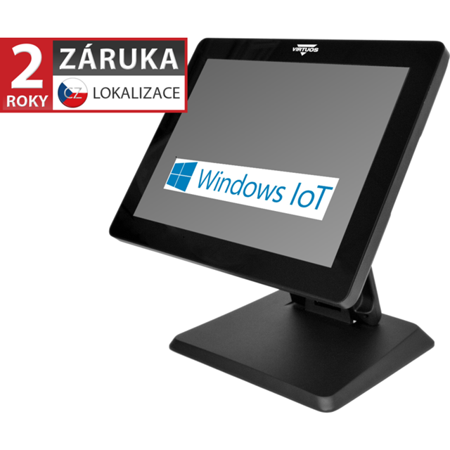 Virtuos BPOS BP-1588, 15'' LCD LED, 400 cd/m2, i3-1011U, 8GB RAM, 256GB SSD, Win11 IoT, černý