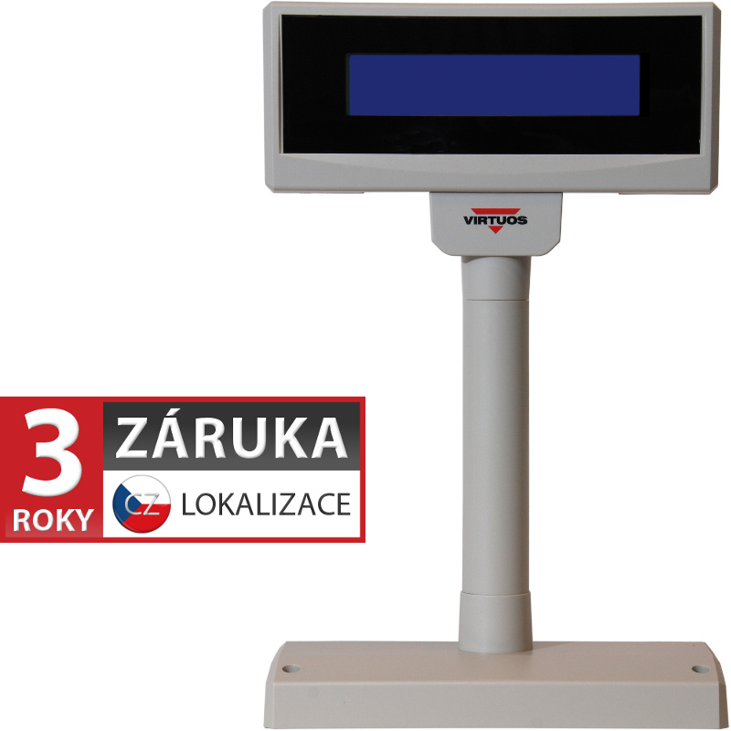 Obrázok LCD zák.displej FL-2024MB 2x20 RS232, modré pozadí