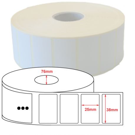 Z-Select 2000D, Midrange, 38x25mm, 5,180 labels, 10 rolls in box