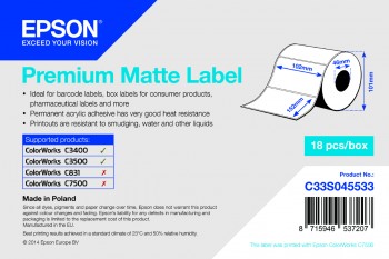 Premium Matte Label -102mm x152mm, 225 labels