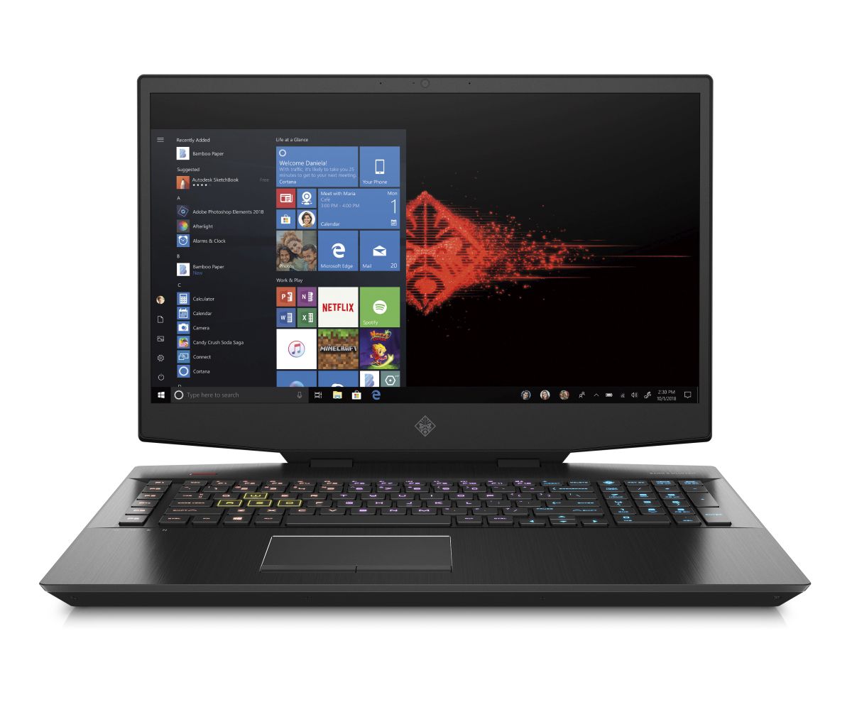 Obrázok HP OMEN by HP 17-cb1007nc i7-10750H/16/1+512/W10 1X2K9EA#BCM