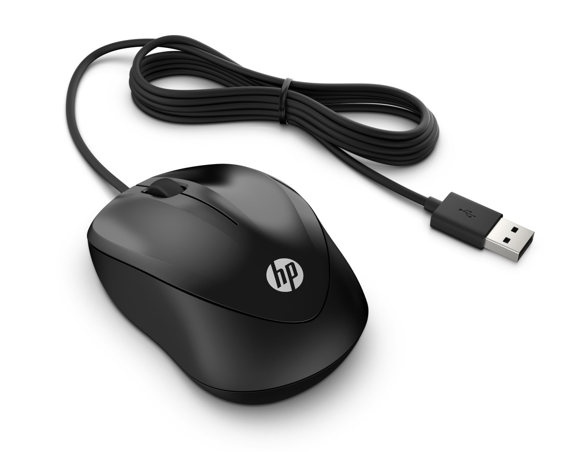 Obrázok HP myš X1000 Wired mouse, 1200DPI, optická, 3tl., 1 koliesko, čierna, Microsoft Windows Vista/XP/7/8