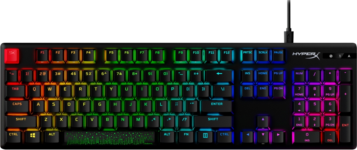 HyperX Alloy Origins PBT/Drátová USB/US layout/Černá