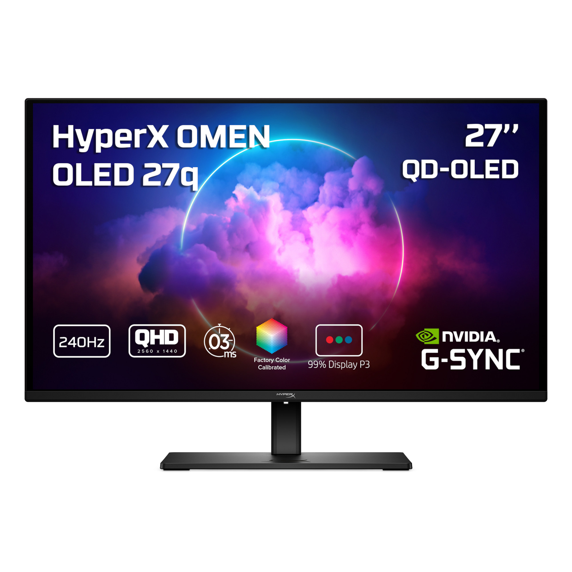HP HyperX OMEN/27q/27,6''/QD-OLED/QHD/240Hz/0,03ms/Černá/3R