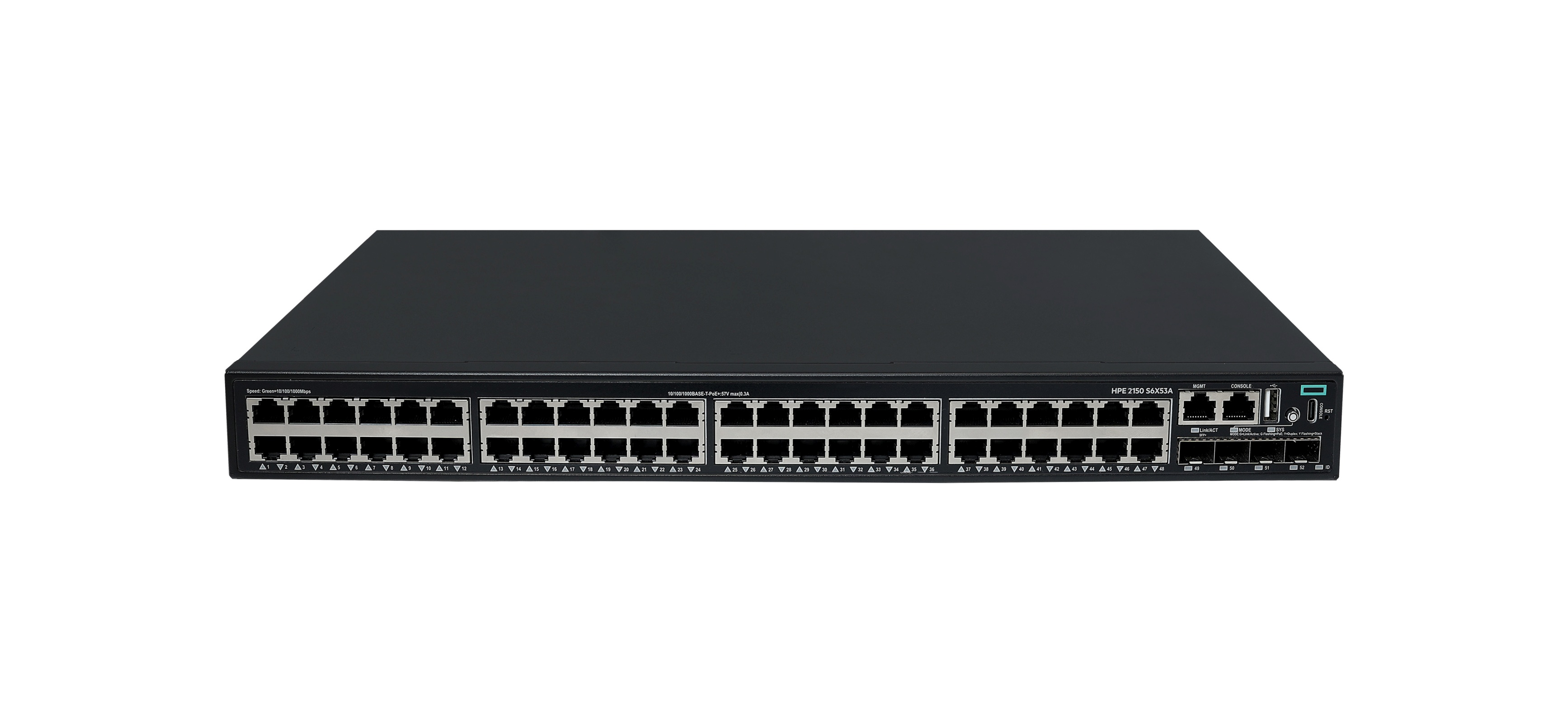 HPE NW CW 2150 48G PoE+ 4P 390W Switch