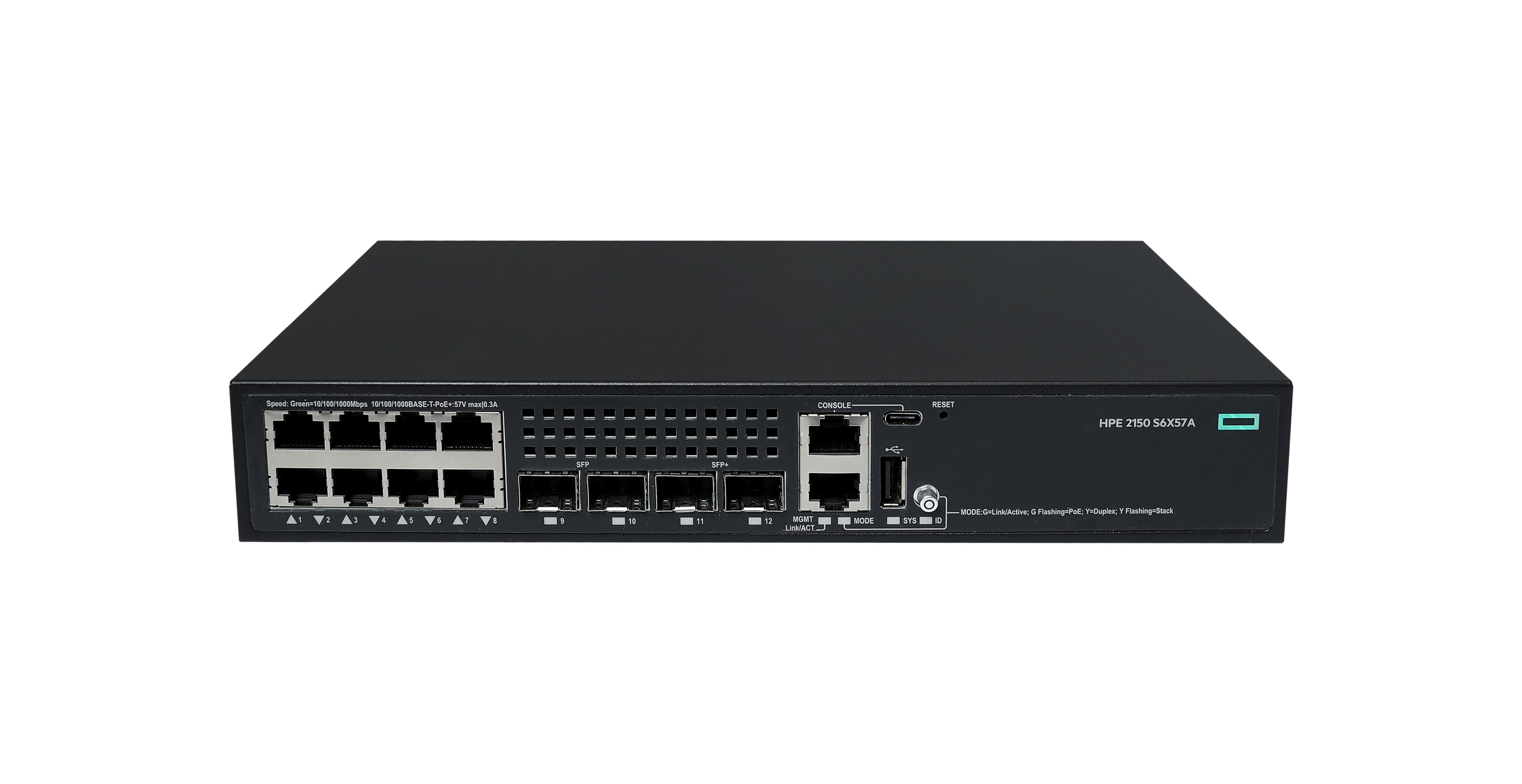 HPE NW CW 2150 8G PoE+ 2F 2P 125W Switch