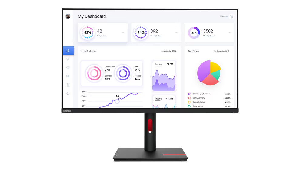 Lenovo ThinkVision/T32p-30/31,5''/IPS/4K UHD/60Hz/6ms/Blck-Red/3R