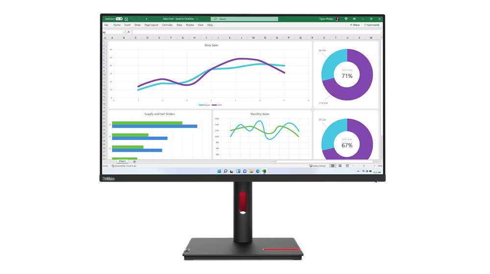 Lenovo ThinkVision/T32h-30/31,5''/IPS/QHD/60Hz/6ms/Black/3R