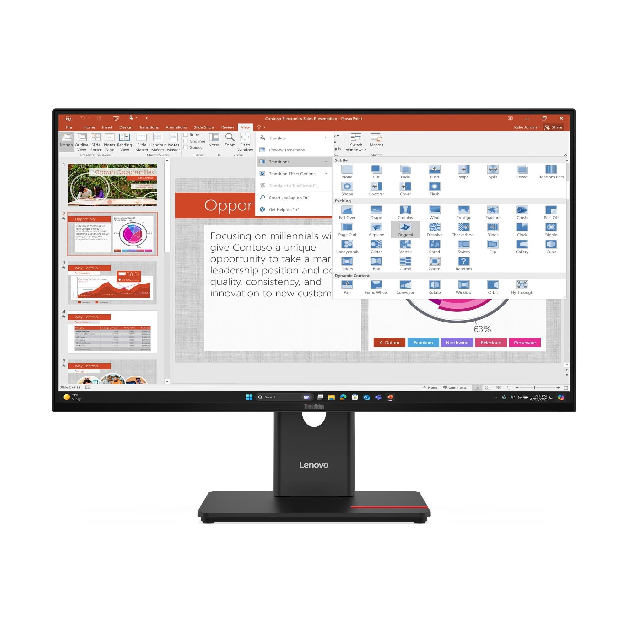 Lenovo ThinkVision/T27-40/27''/IPS/FHD/120Hz/4ms/Black/3R