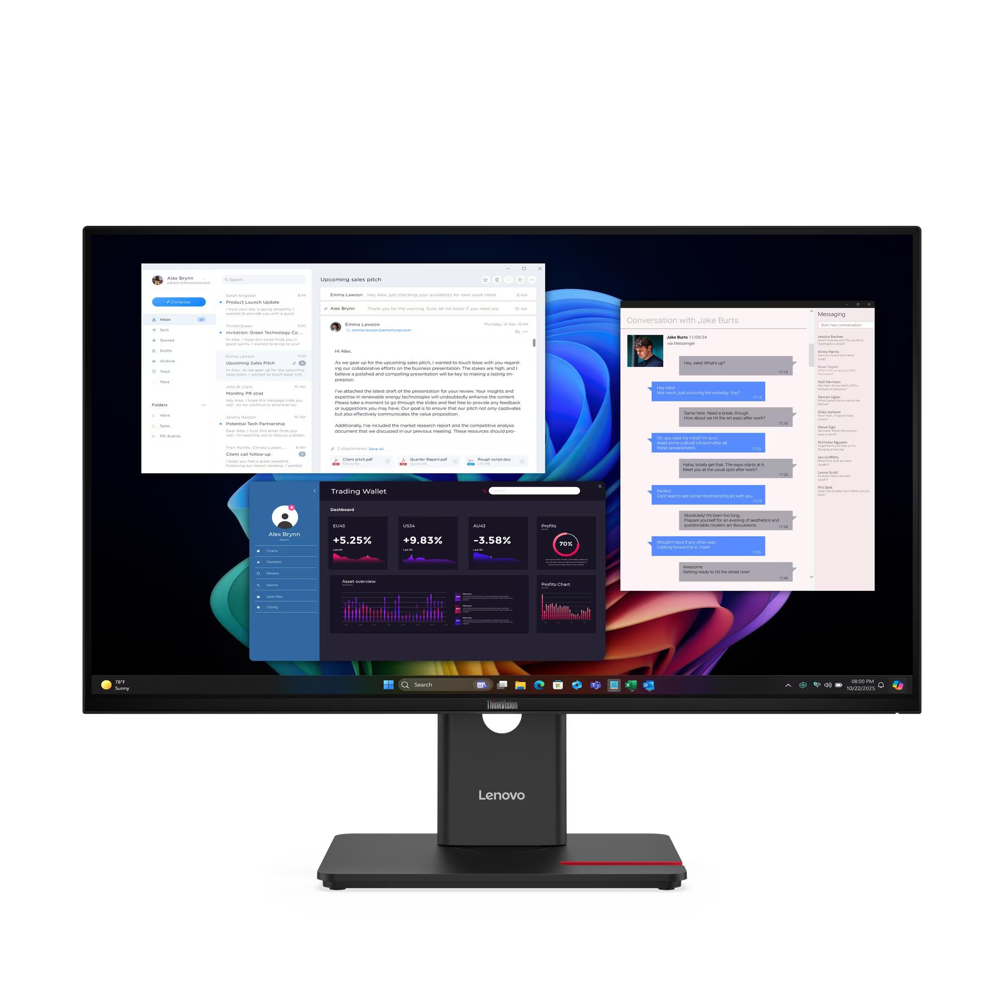 Lenovo ThinkVision/T27UD-40/27''/IPS/4K UHD/60Hz/4ms/Černá/3R