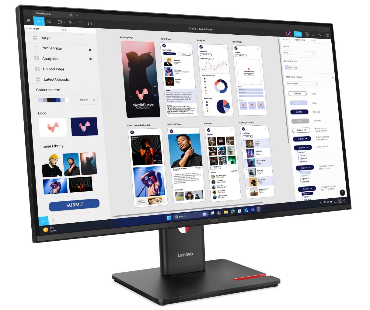 Lenovo ThinkVision/T32UD-40/31,5''/IPS/4K UHD/60Hz/4ms/Černá/3R
